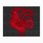 Red fire chicken year Small Glasses Cloth Front