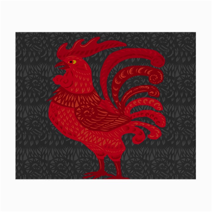 Red fire chicken year Small Glasses Cloth