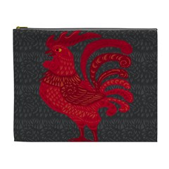 Red Fire Chicken Year Cosmetic Bag (xl) by Valentinaart