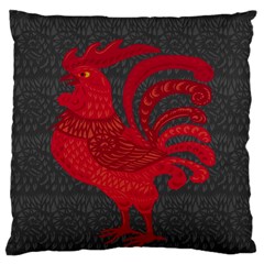 Red Fire Chicken Year Standard Flano Cushion Case (two Sides) by Valentinaart