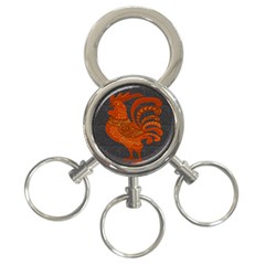 Chicken Year 3-ring Key Chains by Valentinaart