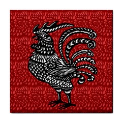 Year Of The Rooster Tile Coasters by Valentinaart