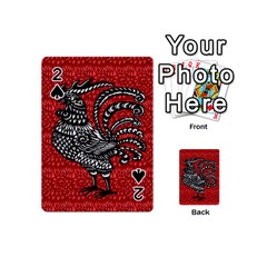 Year Of The Rooster Playing Cards 54 (mini)  by Valentinaart