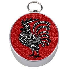 Year Of The Rooster Silver Compasses by Valentinaart