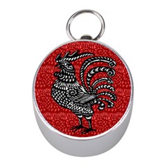 Year Of The Rooster Mini Silver Compasses by Valentinaart