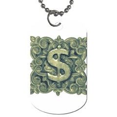 Money Symbol Ornament Dog Tag (one Side) by dflcprints