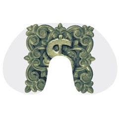 Money Symbol Ornament Travel Neck Pillows by dflcprints