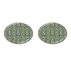 Money Symbol Ornament Cufflinks (oval)