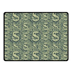 Money Symbol Ornament Double Sided Fleece Blanket (small)  by dflcprintsclothing