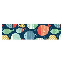 Cute Small Marine Fish Satin Scarf (oblong)