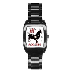 Year Of The Rooster - Chinese New Year Stainless Steel Barrel Watch by Valentinaart