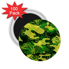 Marijuana Camouflage Cannabis Drug 2 25  Magnets (100 Pack) 