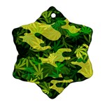 Marijuana Camouflage Cannabis Drug Ornament (Snowflake) Front