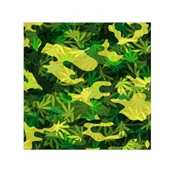 Marijuana Camouflage Cannabis Drug Small Satin Scarf (square) by Amaryn4rt