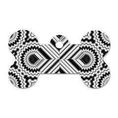 Pattern Tile Seamless Design Dog Tag Bone (Two Sides)