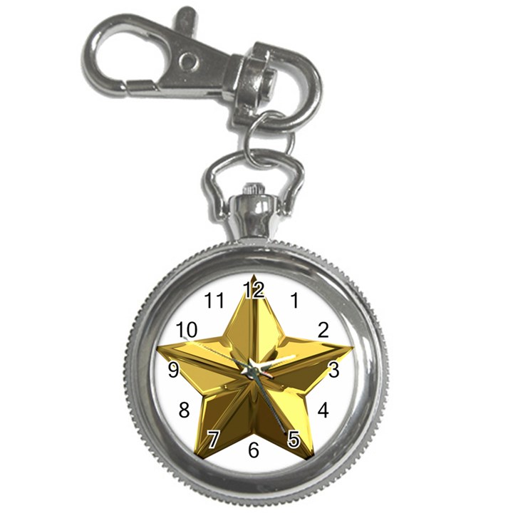 Stars Gold Color Transparency Key Chain Watches