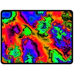 Hot Fractal Statement Fleece Blanket (large)  by Fractalworld