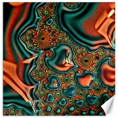 Painted Fractal Canvas 12  X 12   by Fractalworld