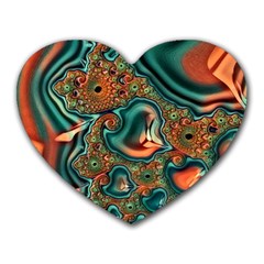 Painted Fractal Heart Mousepads by Fractalworld