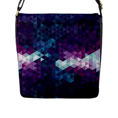 Geo Thunderstorm Flap Messenger Bag (l)  by electrogiraffe