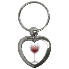 Wine Glass Steve Socha Key Chains (heart)  by WineGlassOverlay