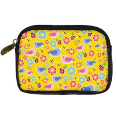 Spring Pattern - Yellow Digital Camera Cases by Valentinaart