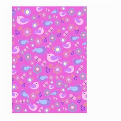 Spring Pattern - Pink Large Garden Flag (two Sides) by Valentinaart