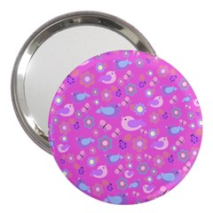 Spring Pattern - Pink 3  Handbag Mirrors