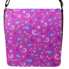 Spring Pattern - Pink Flap Messenger Bag (s) by Valentinaart