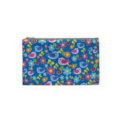 Spring Pattern - Blue Cosmetic Bag (small) 