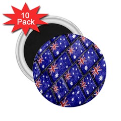 Australian Flag Urban Grunge Pattern 2 25  Magnets (10 Pack)  by dflcprints