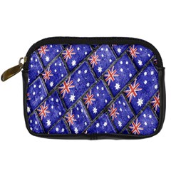 Australian Flag Urban Grunge Pattern Digital Camera Cases by dflcprints