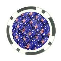 Australian Flag Urban Grunge Pattern Poker Chip Card Guard (10 Pack) by dflcprints