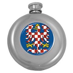 Flag Of Moravia  Round Hip Flask (5 Oz) by abbeyz71