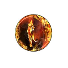 Fire Tiger Lion Animals Wild Orange Yellow Hat Clip Ball Marker