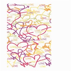 Love Heart Valentine Rainbow Color Purple Pink Yellow Green Small Garden Flag (Two Sides)