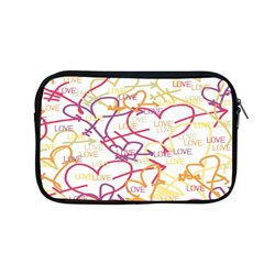 Love Heart Valentine Rainbow Color Purple Pink Yellow Green Apple MacBook Pro 13  Zipper Case