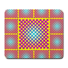 Rotational Plaid Purple Blue Yellow Large Mousepads