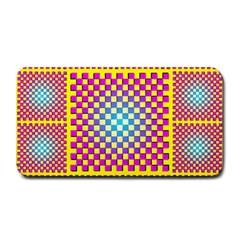 Rotational Plaid Purple Blue Yellow Medium Bar Mats