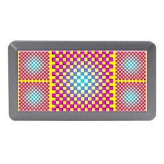 Rotational Plaid Purple Blue Yellow Memory Card Reader (Mini)