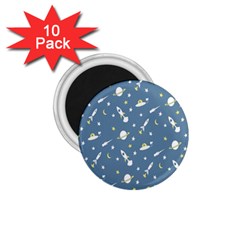 Space Saturn Star Moon Rocket Planet Meteor 1.75  Magnets (10 pack) 