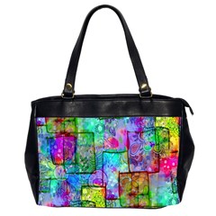 Rainbow Floral Doodle Office Handbags (2 Sides)  by KirstenStar