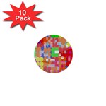 Abstract Polka Dot Pattern 1  Mini Buttons (10 pack)  Front