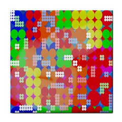 Abstract Polka Dot Pattern Face Towel by Nexatart