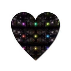 Abstract Sphere Box Space Hyper Heart Magnet