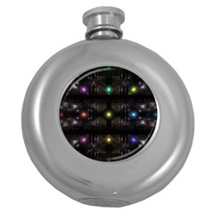 Abstract Sphere Box Space Hyper Round Hip Flask (5 Oz) by Nexatart