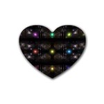 Abstract Sphere Box Space Hyper Heart Coaster (4 pack)  Front