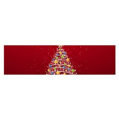 Colorful Christmas Tree Satin Scarf (oblong) by Nexatart