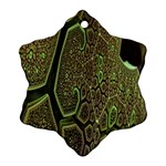 Fractal Complexity 3d Dimensional Snowflake Ornament (Two Sides) Back