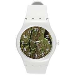 Fractal Complexity 3d Dimensional Round Plastic Sport Watch (m) by Nexatart